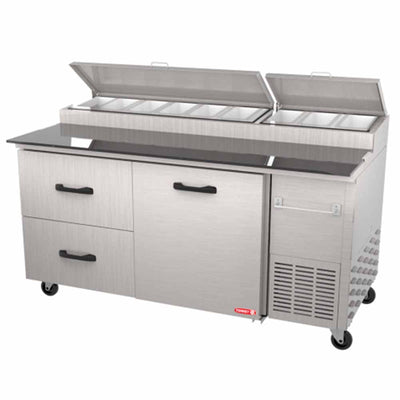 Mesa Fría para Preparación de Alimentos Ensaladas Sandwiches Sushi Baguettes Paninis