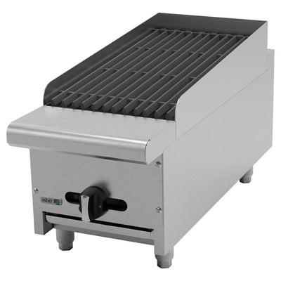 ASADOR ASBER AECRB-12 | Asador | Gas | Acero Inoxidable | 1 Quemador "H" | Parrillas | Restaurante Comedor Grill | Respaldo Charola Quemador Parilla Restaurante Niveladores Empotrar Base Comedor Uso Rudo Acero Inoxidable Grill Alimento Cocción Preparación Cortes Hotel Cenaduría Cocina Económica Radiante Piedra Volcánica Master Gourmet