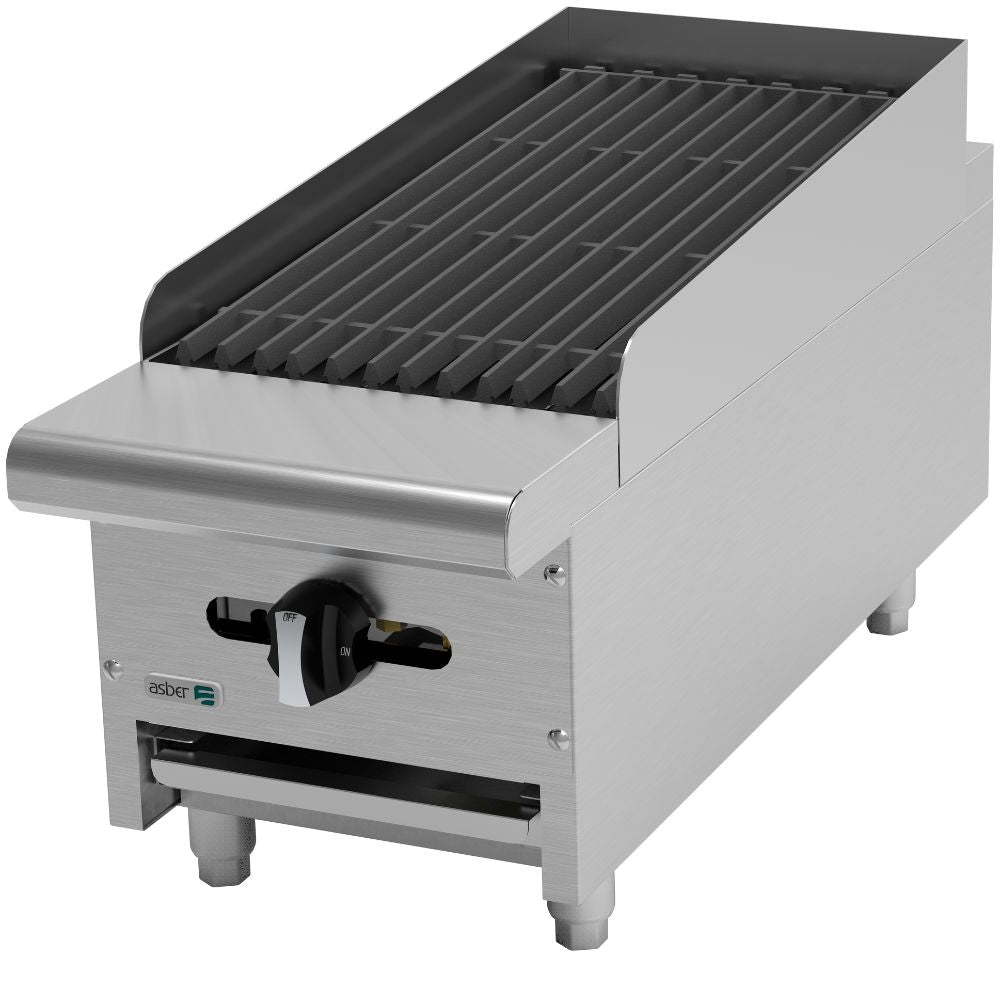 ASADOR ASBER AERB-12 | Asador | 1 Quemador | Gas | Acero Inoxidable | Parrillas | Restaurante Comedor Grill Cortes Cenaduría Hotel | Respaldo Charola Quemador Parilla Restaurante Niveladores Empotrar Base Comedor Uso Rudo Acero Inoxidable Grill Alimento Cocción Preparación Cortes Hotel Cenaduría Cocina Económica Radiante Gourmet