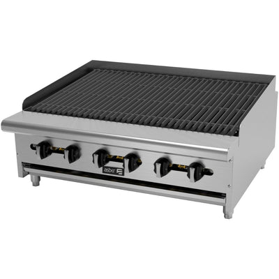 ASADOR ASBER AERB-36 | Asador | Gas | Acero Inoxidable | 6 Quemadores | Restaurante Comedor Grill Cortes Cenaduría Hotel | Respaldo Charola Quemador Parilla Restaurante Niveladores Empotrar Base Comedor Uso Rudo Acero Inoxidable Grill Alimento Cocción Preparación Cortes Hotel Cenaduría Cocina Económica Radiante Gourmet