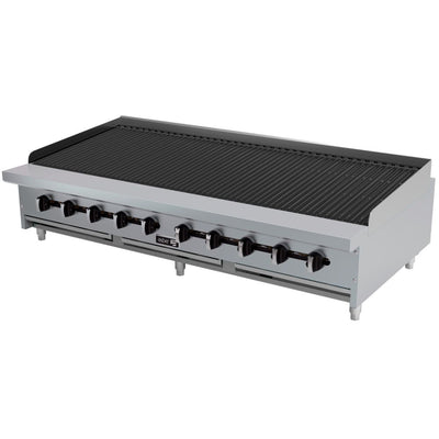 ASADOR ASBER AERB-60 | Asador | Gas | 10 Quemadores | Acero Inoxidable |  Restaurante Hotel Churrasquería Bistró Cafetería | Comida Parrilla Quemadores Cocina Industrial Cocción Carne Cortes Desmontable Asar Asada Piloto Manifold Hierro Fundido Nivelador Cocción Alimento Mariscos Preparación Uso Rudo Negocio