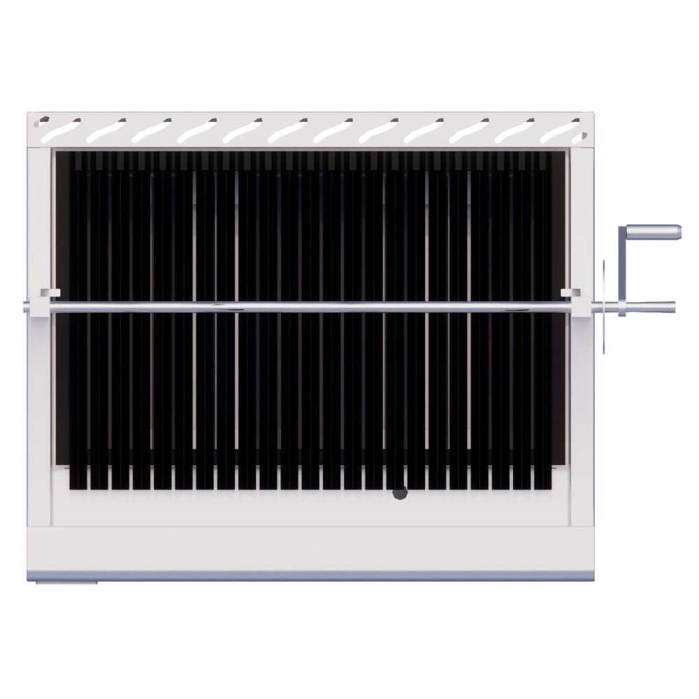 ASADOR DELTA ASR-ARG | Asador 91.5 CM | Carbón | Charola Recolectora | Recolector de Grasa | Manivela Ejes | Carnes Vegetales Alimentos | Cocina Comida Alimentos Restaurant Campestre Asados Cortes