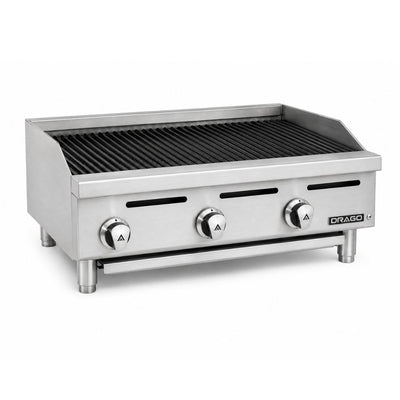 Mayor capacidad para una producción profesional. El Asador Radiante DRAGO AG-3R cuenta con 3 quemadores a gas, proporcionando una excelente distribución del calor para una cocción uniforme y eficiente.