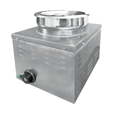 MIGSA TTB-4 | Baño María | para Quesos Sopas Salsas | Capacidad 4.5 Lt | Termostato Ajustable | Eléctrico | Acero Inoxidable | Mantener Calientes Alimentos Restaurante Profesional Banquetes Buffet Cafeteria Bistro Fonda Comida