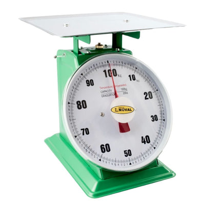 BÁSCULA NOVAL ATZ-100 | Báscula Industrial de Muella | Analoga | 100 kg a 200 gr | Fabrica Verdulería Sobre Mostrador Recepción Pesar Cobrar Báscula para Frutería Verdulería Tienda Negocio Cremería