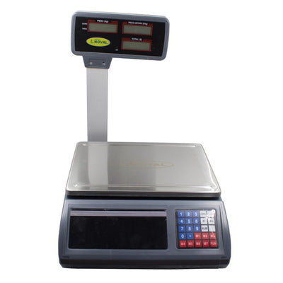BÁSCULA NOVAL PLR-40 | Báscula Comercial | 40 kg a 5gr | con Torreta | Tienda Verdurería Negocio Sobre Mostrador Recepción Pesar Cobrar Báscula para Frutería Verdulería Tienda Negocio Cremería