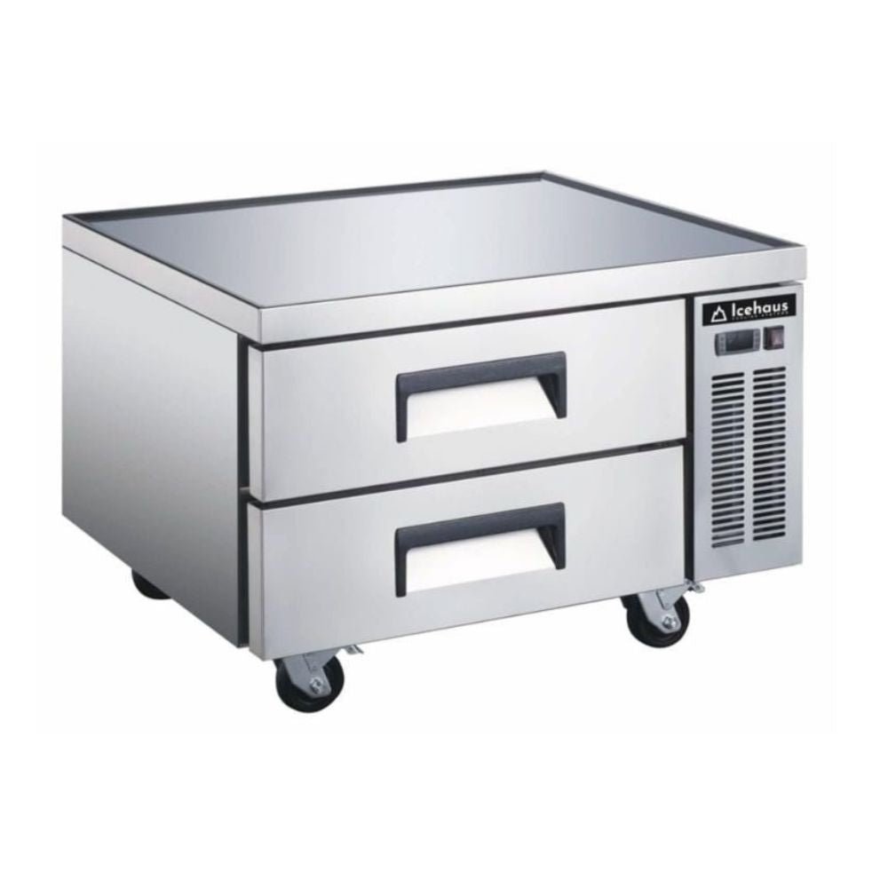 ICEHAUS BRM-2C-SS-01 | Base Refrigerada | Cocina Restaurante Hotel | 2 Cajones | 6 ft³ | Acero inoxidable | Base refrigerada Cajonera refrigerada Mise en place Servicio Hotel Restaurante Cocina Buffet Comedor industrial Foodtruck Cajonera acero inoxidable