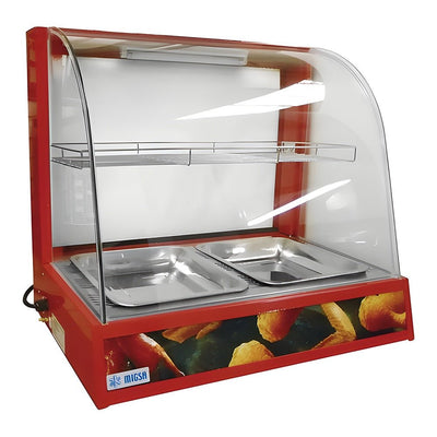 Vitrina Migsa BN-660R, 66 cm, en acero inoxidable.