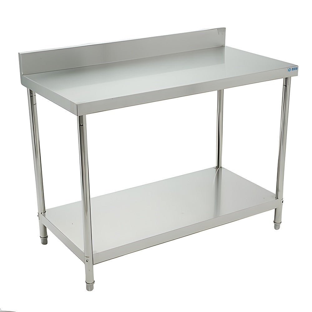 Migsa Bn-w04/120 Mesa Trabajo Soporte Inferior, 120 x 60 x 90 cm, en acero inoxidable.