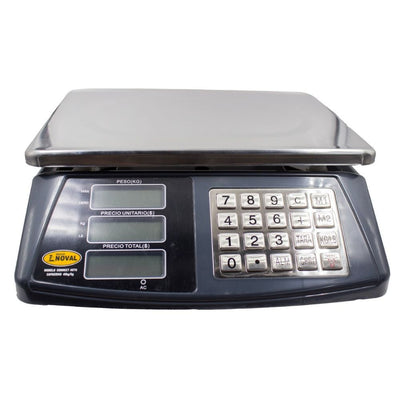 BÁSCULA NOVAL CONNECT- 40 | Báscula Comercial | 40 kg a 2gr | Tienda Verdulería Negocios Basculas Mostrador Restaurantes Pesar Tianguis Restaurante Verduras Carnes Colgantes Plataforma Carnicería Cremería Contadora Cargar.
