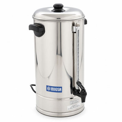 CAFETERA MIGSA CP-15 | Cafetera Percoladora Secretarial 15 Lts | 90 Tazas | Acero Inoxidable | Catering Servicio Banquetes