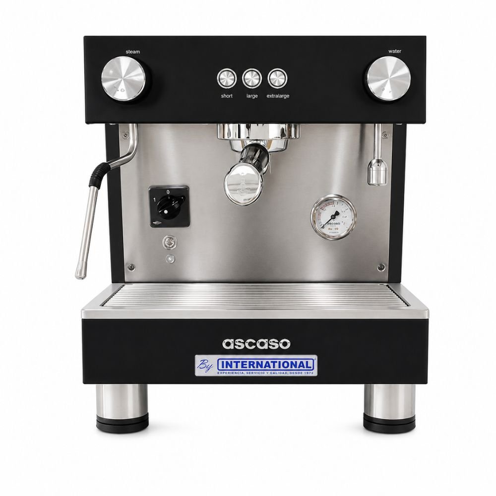 CAFETERA INTERNATIONAL BAR ONE 1 GR BAR157 | Cafetera Española | 1 Grupo | Capacidad Caldera Vapor 4 L | Cafetería Bistro Gourmet | Cafetera Industrial Percoladora de Café Comercial de Filtro por Lotes Espresso Acero Inoxidable Cafetería Restaurante Oficina Hotel Convenciones