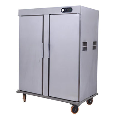 MIGSA HW-22-21 | Carro Calenton | Alimentos Platillos Calientes | 2 Puertas Abatibles | 22 Parrillas | Acero Inoxidable | Hotel Restaurante Comedor Industrial Buffet Cafetería Cocina Industrial Profesional