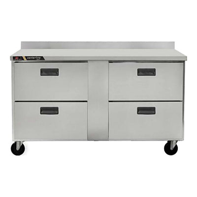 CONGELADOR CENTERLINE CLUC-60F-DW-WT | Congelador Bajo Barra Mesa Trabajo | 16.94 Pies Cúbicos | 4 Cajones Sólidos | Acero Inoxidable | Restaurante Cafetería Bar