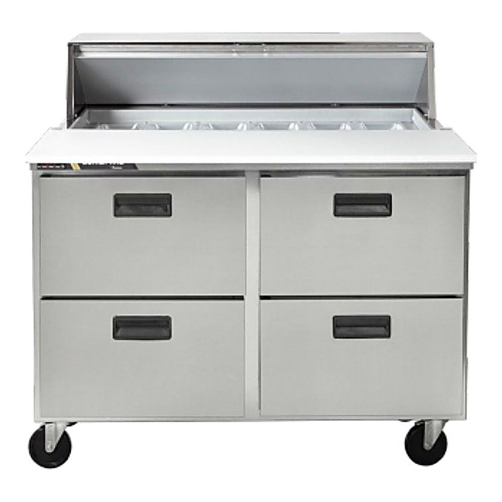 MESA DE PREPARACIÓN CENTERLINE CLPT-4812-DW | Mesa de Preparación | 4 Cajones | Acero Inoxidable | Restaurante Cafetería Bar