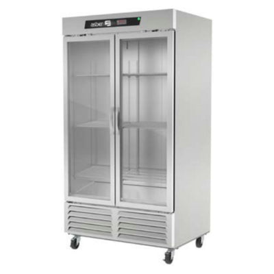 CONGELADOR ASBER ARF-37-G HC | Congelador Vertical | 2 Puertas Cristal | 6 Parrillas | 37 Pies Cúbicos | Acero Inoxidable | Controles Electrónicos | Tienda Supermercado Negocio | Paleteras Super Mercados Tiendas de Autoservicio Congelador Vertical Puerta Solida Restaurante Gourmet Exhibición Evaporación Deshielo Comida Control Electrónico Acero Inoxidable Super Mercado Abarrotes Vinil Negro Llantas Deslazamiento Fácil Alimento Conservador Congelación Puerta Reversible