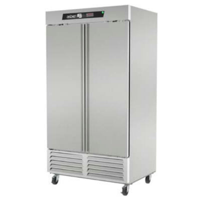 CONGELADOR ASBER ARF-37 HC | Congelador Vertical | 2 Puertas Solidas | Acero Inoxidable | 6 Parrillas | Control Electrónico | Eléctrico | Gris | Carnicería Supermercado Carne | Congelador Paleterias Super Mercados Tiendas de AutoServicio Restaurantes | Vertical | 2 Puertas Solidas | 17 Pies Cubicos | Acero Inoxidable | Congelador Vertical Puerta Solida Restaurante Gourmet Exhibición Evaporación Deshielo Comida Control Electrónico Acero Inoxidable Super Mercado Abarrotes Vinil Negro Llantas Deslazamiento Fác
