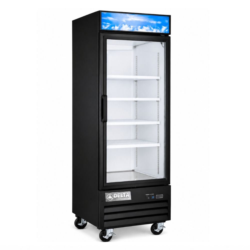CONGELADOR DELTA D-CV-1PV | Congelador Vertical | 23 Pies Cúbicos | 1 Puerta de Vidrio | Abarrotes Tienda Comercial Restaurante Lácteos Industrial Cocina Cremería Comercios Insumos Carnicería Hotel Panadería Refresquero Latas Bar Abarrotes Tiendas Abarrotes Bistro