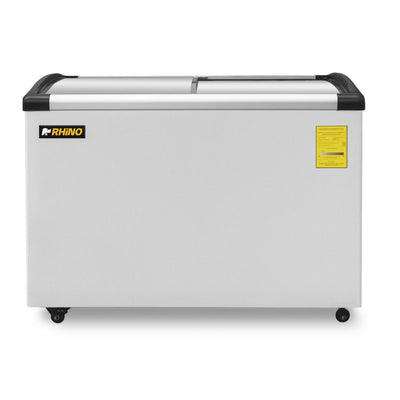 CONGELADOR RHINO CONGECRI-10 | Congelador Tapa de Cristal Curva | Capacidad: 9.2 ft3 / 283 L | Paleterías Cafeterías Tiendas de Conveniencia Pescaderia Supermercado Tienda Abarrotes Cocina Restaurante Industrial Comedor Tienda de Convivencia Cremeria Carniceria Almacenar Congelar
