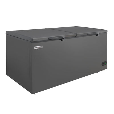 CONGELADOR ICEHAUS CTC-24-G | Congelador Horizontal Gris | 2 Tapas de Cofre | 23 Pies Cúbicos | Pescadería Heladería Carnicería Pescaderia Supermercado Tienda Abarrotes Cocina Restaurante Industrial Comedor Tienda de Convivencia Cremeria Carniceria Almacenar Congelar