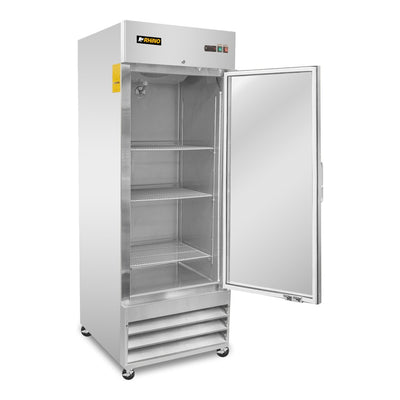 CONGELADOR RHINO CONVECRI-23 | Congelador Vertical | 1 Puerta Cristal | Capacidad 21 Pies Cúbicos | Acero Inoxidable | Restaurante Supermercado Carnicería