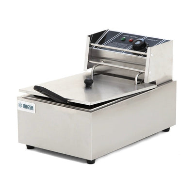 FREIDORA ELÉCTRICA DE MESA 6 LITROS MIGSA MFE-6 | Freidoras | Eléctrico | Acero Inoxidable | Restaurante Cocina Comercial