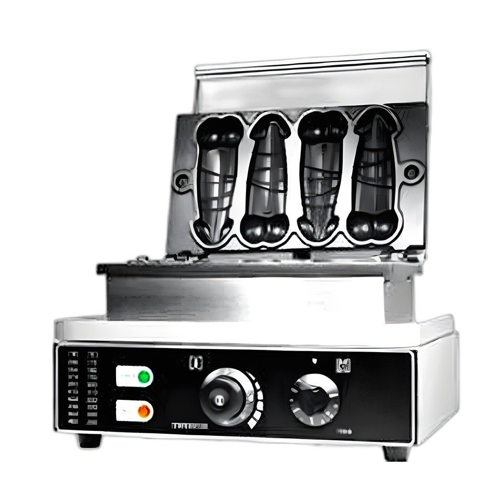 Wafflera con Forma de Pene 4 Piezas MIGSA WDR-4 | Eléctrica Acero Inoxidable | Cafetería Panadería Restaurante
