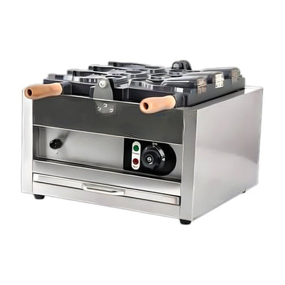 WAFFLERA TIPO TAIYAKI SENCILLA MIGSA WTG-1 | Gofrera | Eléctrico | Acero Inoxidable | Máquina de Taiyaki Wafflera de Pescadito Waffles Gofres Snacks Postres Cafetería Crepería Heladería Eventos Negocio