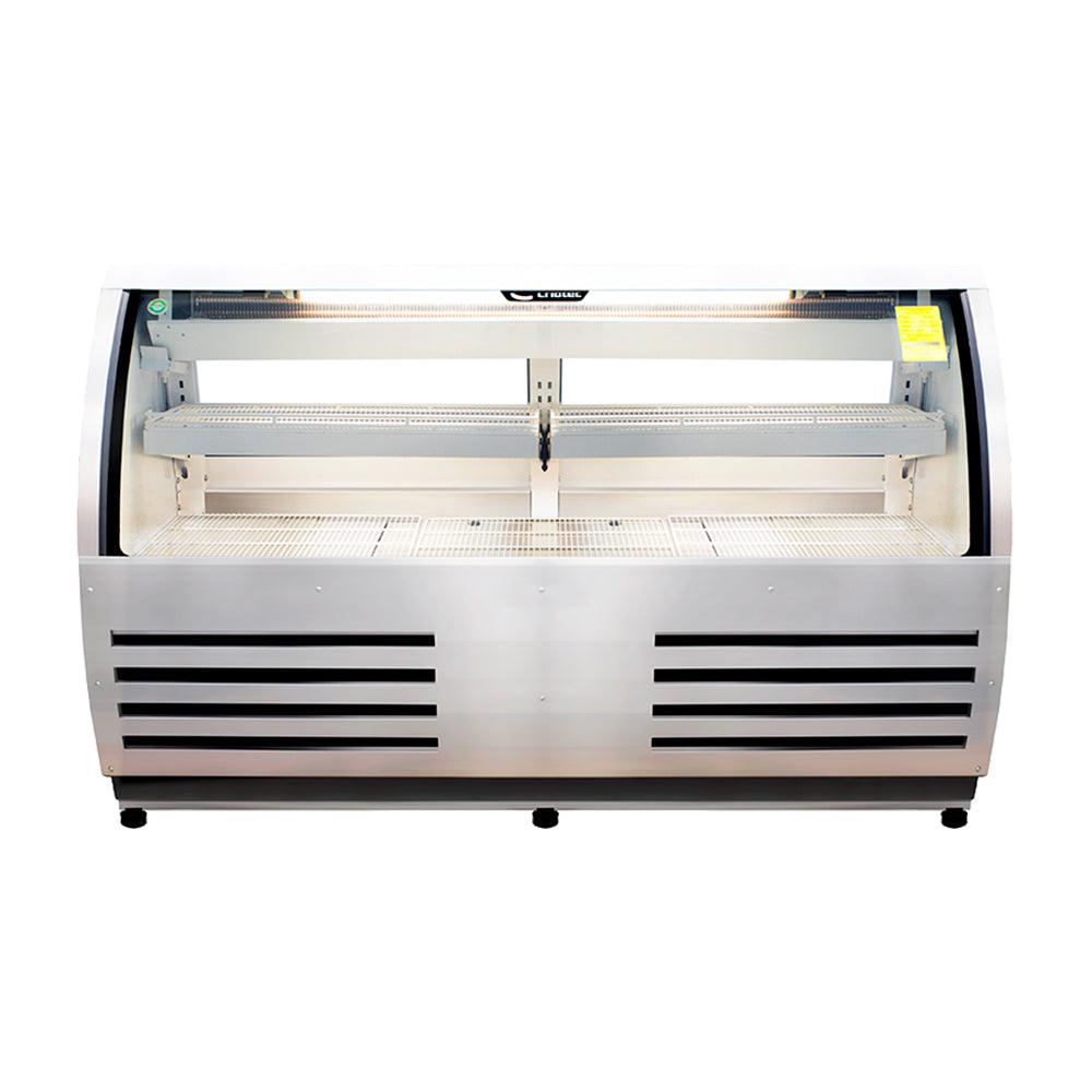 Criotec VCR-200 Vitrina Exhibidora Cristal Curvo Pasteleria Reposteria Negocio Alimentos Pasteles Panes Exhibicion Industrial Carniceria Cremeria. KitchenMax.Store. Envíos seguros a todo México. Cotiza hoy mismo.