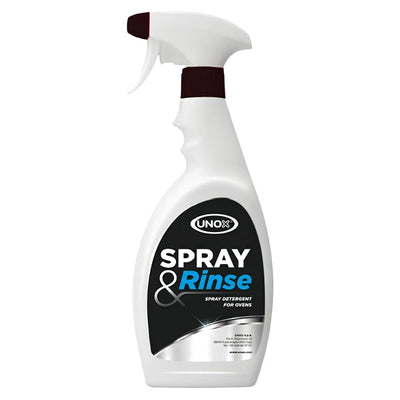 DETERGENTE UNOX DB1044 1 SPRAY&RINSE | Detergente en Spray para Limpieza Manual | 1 Caja con 12 Botellas 750 ml c/u | Desengrasa y Elimina Todo Tipo de Suciedad