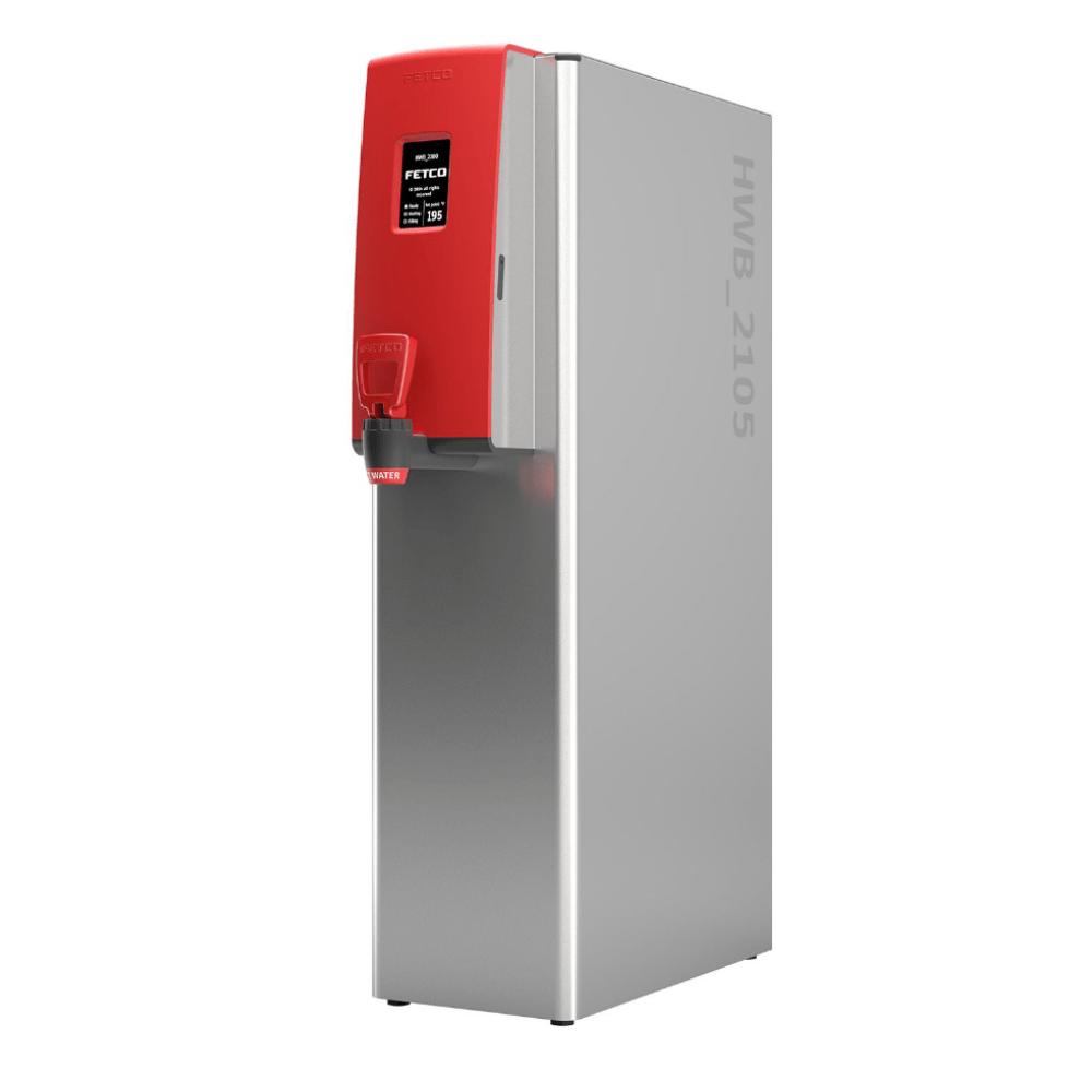DISPENSADOR DE AGUA CALIENTE FETCO HWB-2105 | Dispensador de Agua Caliente | 19 Litros | Pantalla Táctil | Agua Caliente Oficina Cafeteria
