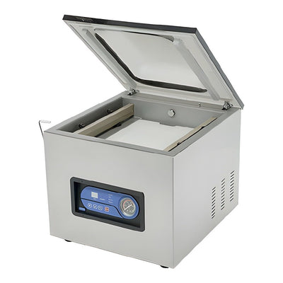 Empacadora al Vacío Migsa DZ-400E (toma a Gas), caldos res pescado, en acero inoxidable.