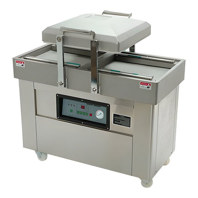 Empacadora al Vacío Migsa DZQ-4002SA, alimentos vegetales jugos, en acero inoxidable.