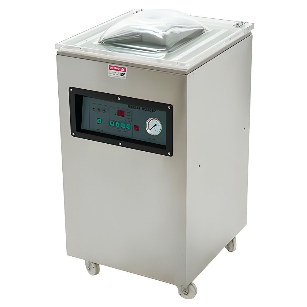 Empacadora al Vacío Migsa DZQ-500B, alimentos vegetales jugos, en acero inoxidable.
