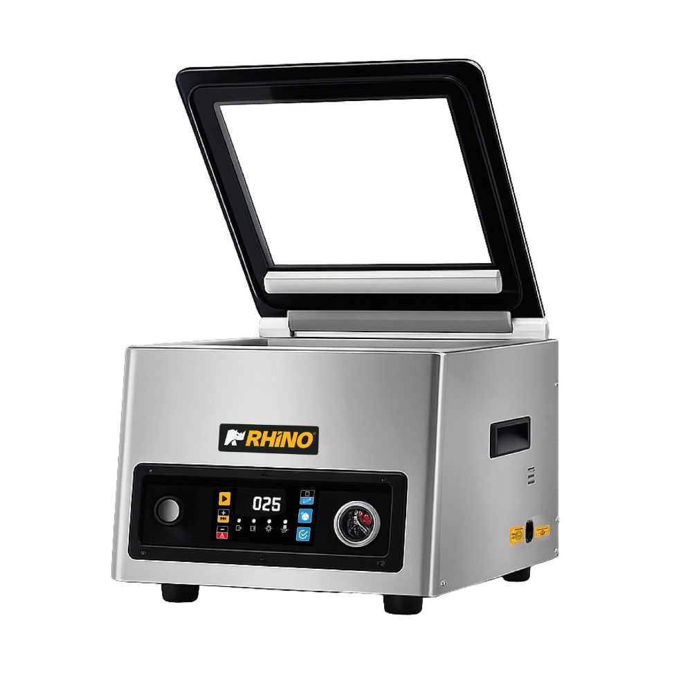 EMPACADORA RHINO EVAC-4P | Empacadora al Vacío | Barra de Sellado: 270 x 15 mm | Solidos Líquidos Polvos Restaurante Cocina Industrial Carnicería Hotelería Negocio