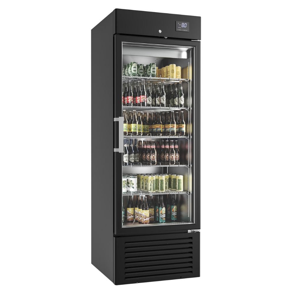 ENFRIADOR INFRICO SPC501B | Enfriador SUPERCOOLER Back Bar Vertical | 1 Puerta de Cristal | 500 Litros | Acero Inoxidable | Bar Restaurante Cervecería Refrigerar Congelar Cocina Comedor Cocina Industrial Conservar