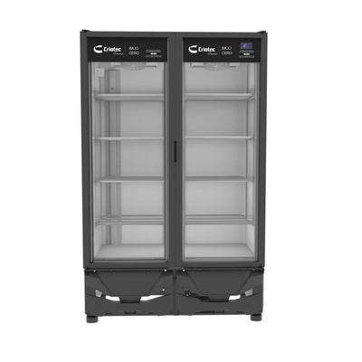 Enfriador Criotec CVZ-42, enfriador vertical bajo cero de 2 puertas de cristal.