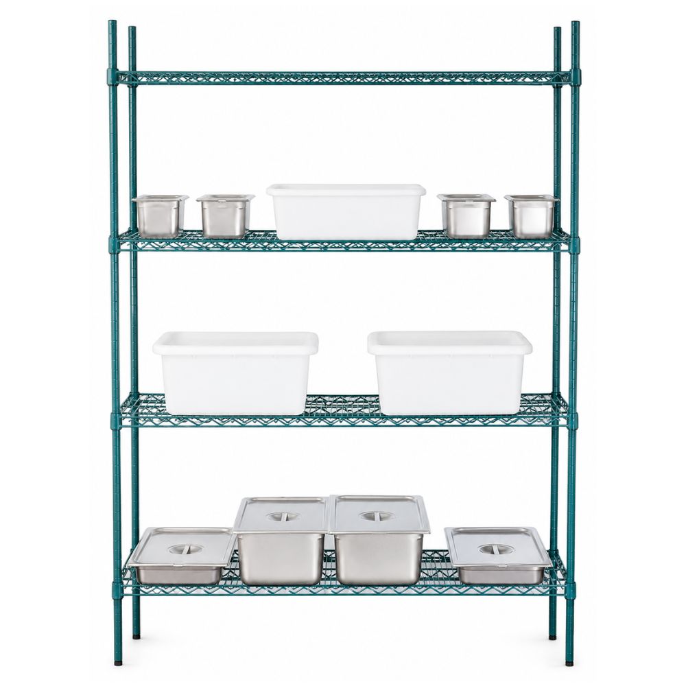 ESTANTERIA EDENOX ED 1848 | Estantería Epóxica de 48” | 4 Estantes | Cocina Restaurante Organización Restaurantes Cocina Panaderias Banquetes Comedores Alimentos Industriales Conservar Guardar Empilar Organizar