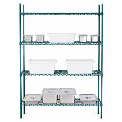 ESTANTERIA EDENOX ED 1848 | Estantería Epóxica de 48” | 4 Estantes | Cocina Restaurante Organización Restaurantes Cocina Panaderias Banquetes Comedores Alimentos Industriales Conservar Guardar Empilar Organizar