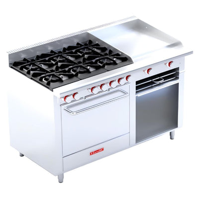 ESTUFA CORIAT EC-6-H-GRILL MASTER DE PISO | Estufa | 6 Quemadores | Gas | Plancha | Horno | Hotel Restaurante Comedor Industrial Cocinas Fondas Restaurantes Cenadurías Comedores Industriales Preparación de Alimentos Cocción