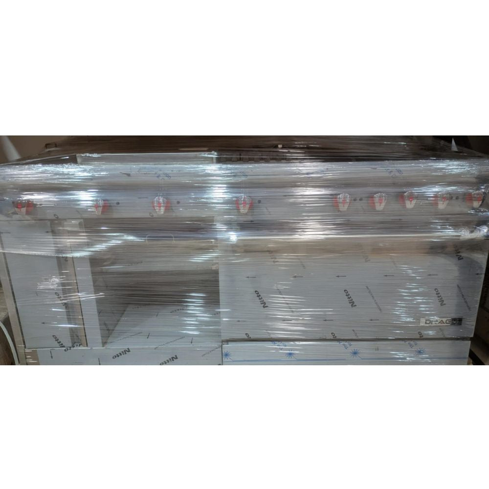 ESTUFA DRAGO UNIVERSAL STD-OUTLET | Estufa | 4 Quemadores | Asador Freidor Gratinador Plancha Horno | Gas | Acero inoxidable | Hotel Restaurante Comisariato