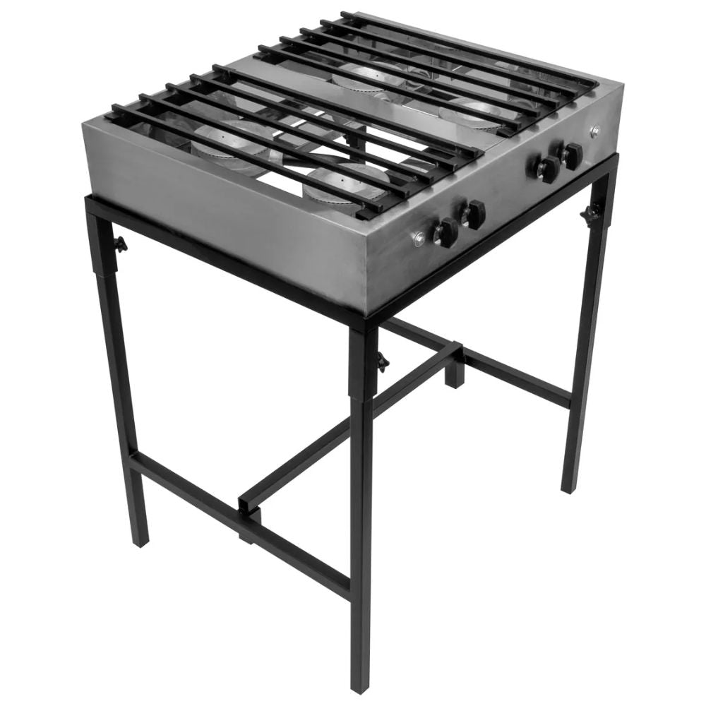 ESTUFA KITCHENMAX STORE MLM1767853679 | Estufa Semi Industrial | Acero Inoxidable | 4 Quemadores | Hornillas | Cocina Restaurante Hotel
