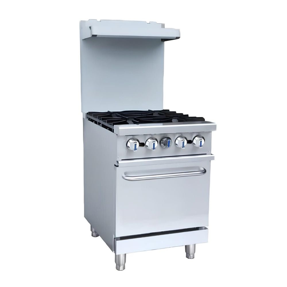 ESTUFA SOBRINOX XFSO-24-J 17090901 | Estufa con Horno | Gas | Frente 61.0 cm | Restaurante Cocina Industrial | Estufa Maestra Multifuncional Parrilla Plancha Horno Freidor Gratinador a Gas Acero Inoxidable Restaurante Cocina Industrial Fonda Cenaduría Comedor Industrial