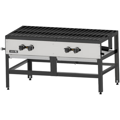 ESTUFÓN ASBER AESP-2-4-B-E | Estufón a Gas | 4 Quemadores | Acero Inoxidable | Restaurante Buffet Cocina | Taquería Restaurante Negocio Alimentos Uso Industrial Tipo Fogón Uso Industrial