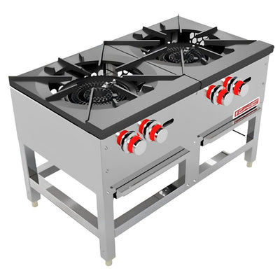 ESTUFÓN CORIAT SP-2T | Gas | 2 Parrillas | 2 Quemadores | Acero Inoxidable | Restaurante Cocina industrial Bistró Cafetería Hospital Local Plaza comercial Dark Kitchen Parrilla Hospital Hotel Cafetería Puesto Bar Panadería Chocolatería