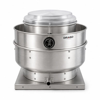 EXTRACTOR DE AIRE DRAGO ED-10-NV-01 | Extractor de Aire Tipo Hongo para Campanas Industriales | Acero Inoxidable | para Mantener el Aire de la Cocina Limpio | Accesorio Refacción Complemento para Equipo de Cocina Industrial Restaurante Cremería Carnicería Cafetería Hotel Negocio
