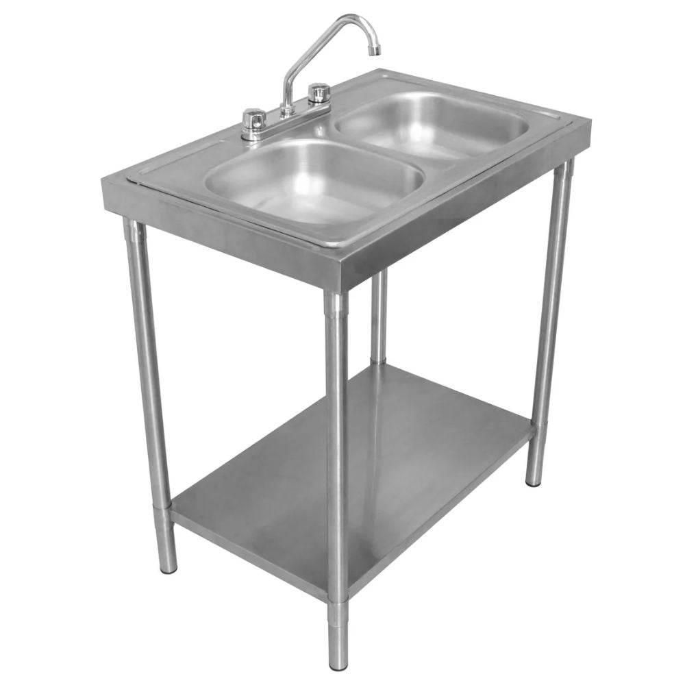 FREGADERO KITCHENMAX STORE MLM1530762613 | Fregadero Doble | Acero Inoxidable | Restaurante Cocina Negocio