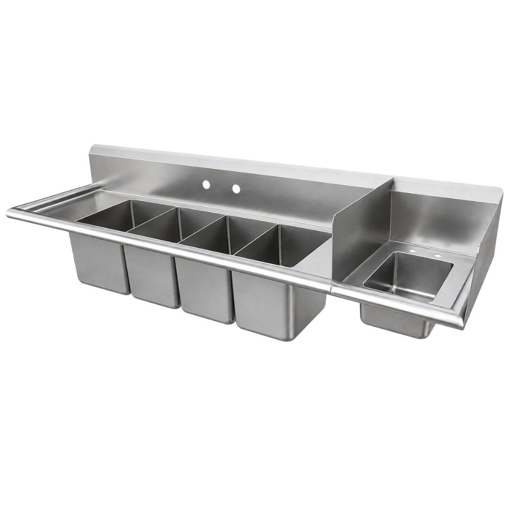 Fregadero King F4T-151514-12L, en acero inoxidable.