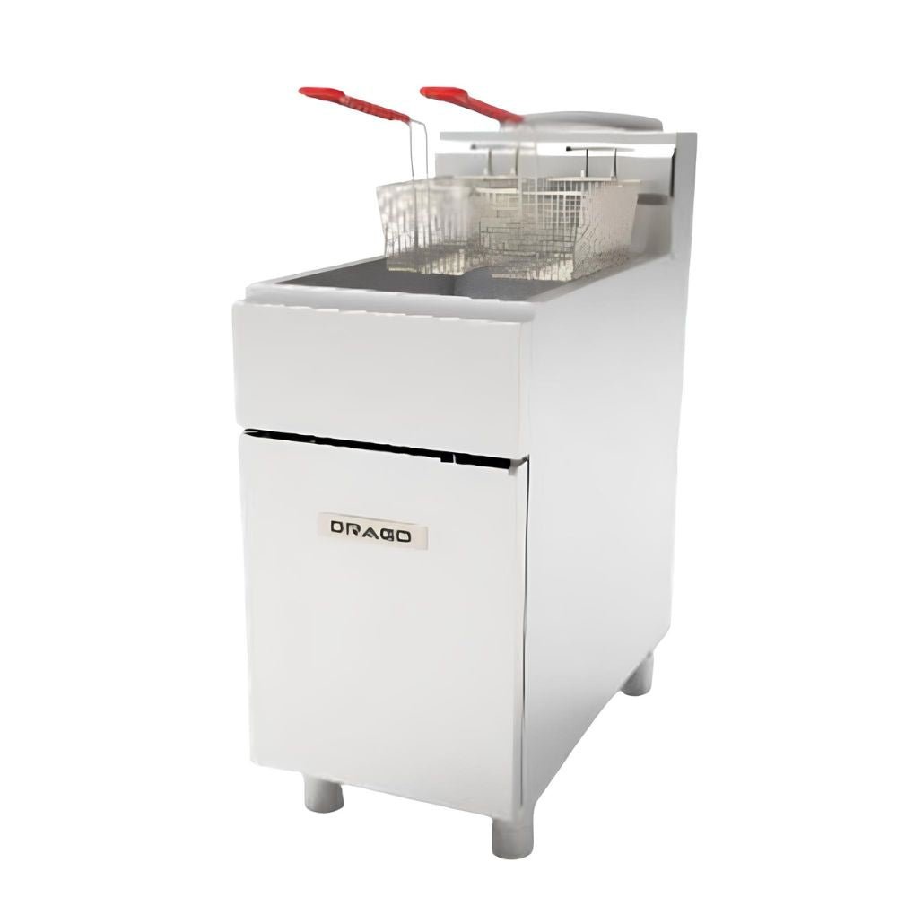 FREIDORA DRAGO FG-40 RS | 1 Tina 2 Canastillas | 40 Litros | Gas | Papas Pollo Pescado