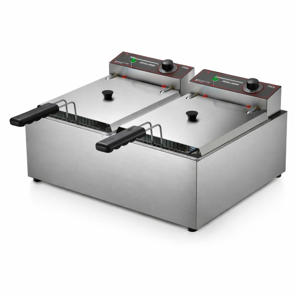 FREIDORA METALCUBAS FRCE10 | Freidora Eléctrica | Acero Inoxidable | Restaurantes Taquerías Cafeterías food trucks cocinas industriales hoteles bares comedores industriales negocios de comida rápida